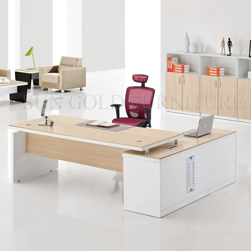 High Tech Modern Director Office Desk Veneer Office Desk (SZ-ODT702)