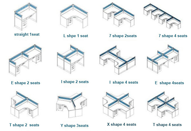 Modern Office Furniture Office Workstation with Movable Wall Office Furniture