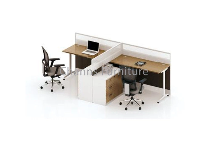 Popular Two Seats Office Table T Shape Workstation Wooden Cubicle CAS-W31473 (2)