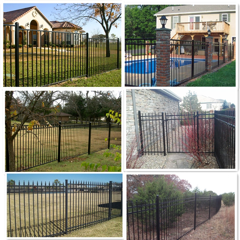 Modern Design Villa/Garden Powder Coated Aluminum Spear Top Metal Security Fence
