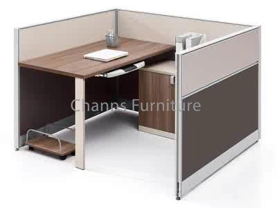 Modern Office Desk Single Office Cubicle with Wooden File Cabinet (CAS-W31483)