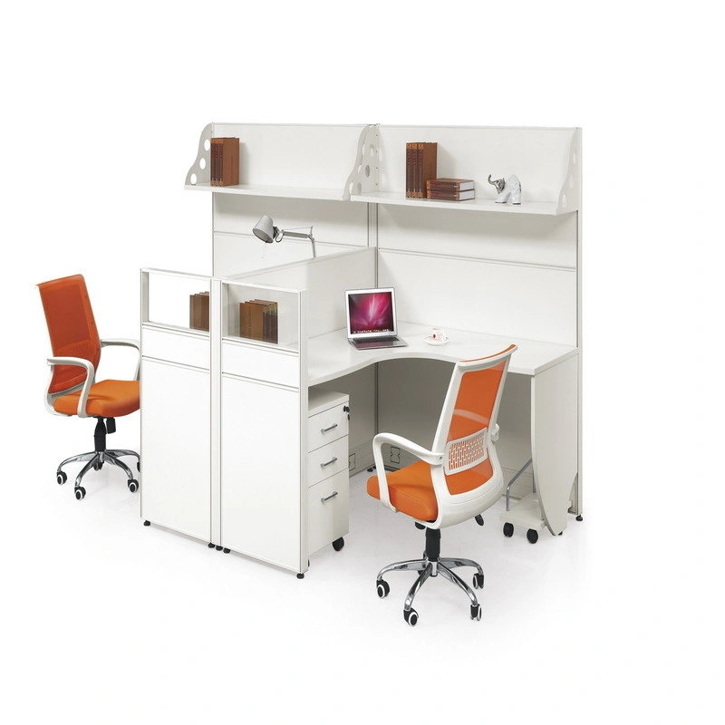 Elegant White Office High Wall Corner Workstation Desk (HY-P10)