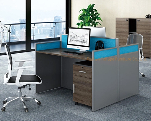 Simple Office Furniture Partition Face to Face 2 Seats Staff Workstation