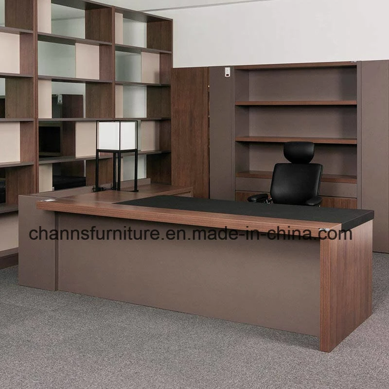 Modern Office Furniture 50mm Executive Table with Side Desk (CAS-MD18A31)