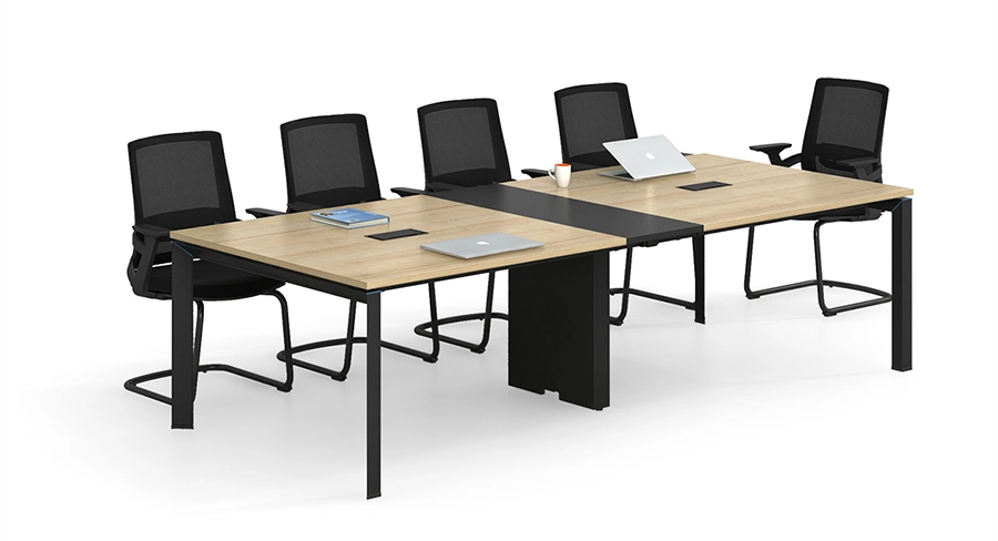 Metal Frame Rectangle MFC Desktop Meeting Table Conference Table
