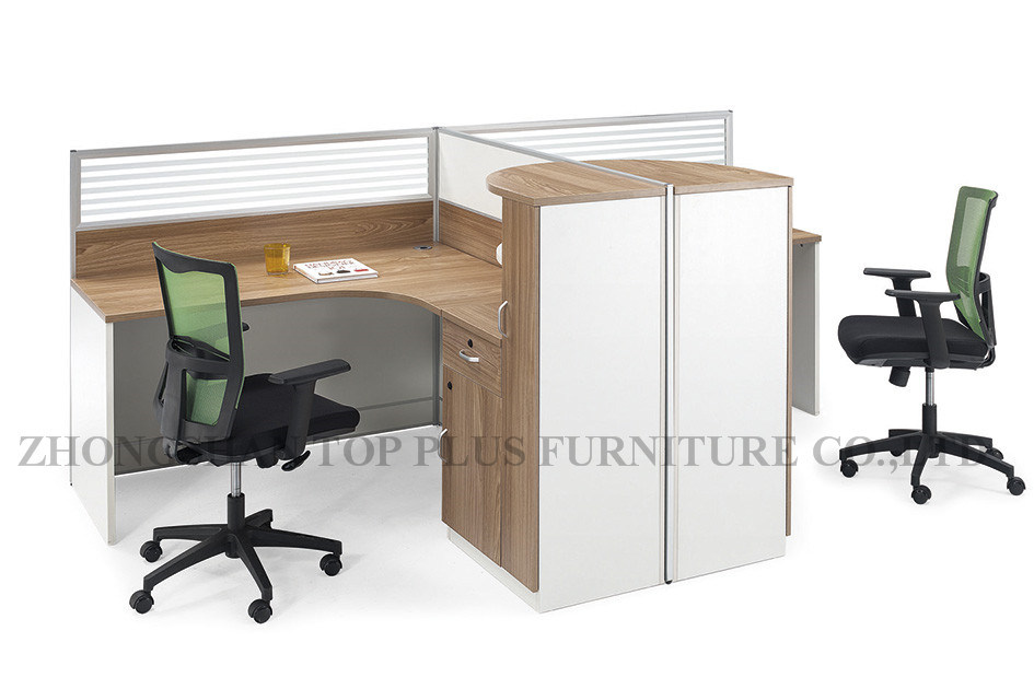 L Shape Modern Clerk Desk Two Persons Workstation (M-W1611-2B)