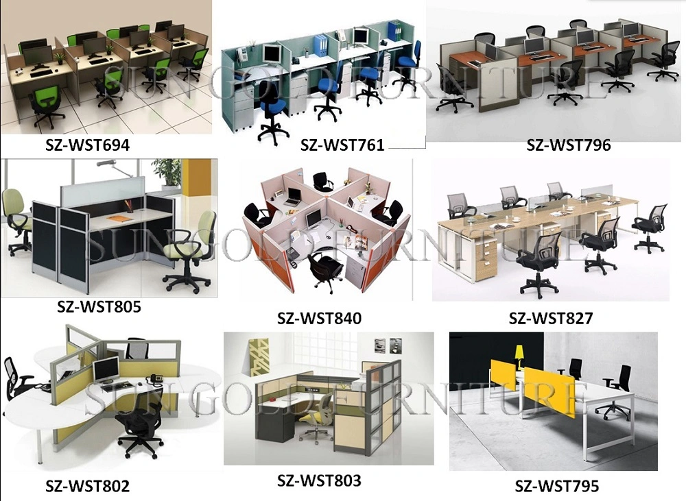 Modern 4 Person Desk Staff Workstation Office Table Office Cubicle (SZ-WS113)