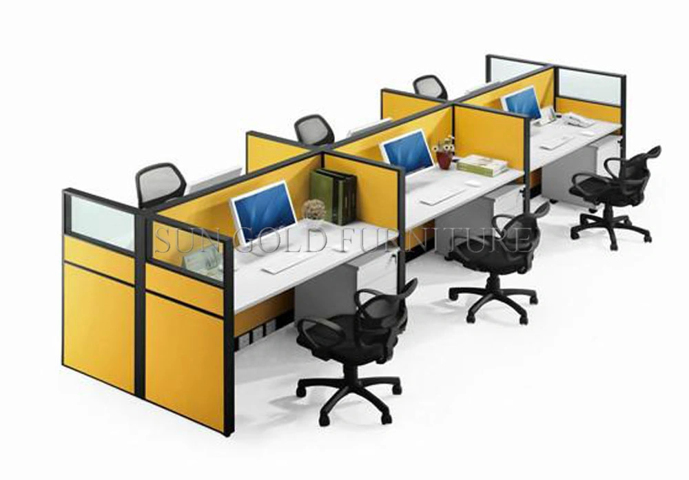 (SZ-WS373) Open Wooden Office Cubicle 4 Seat Office Workstation