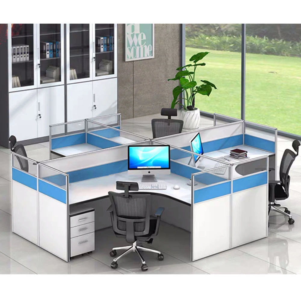 (SZ-WSR122) Office Partition 4 Staff Desk Office Workstation Cubicle