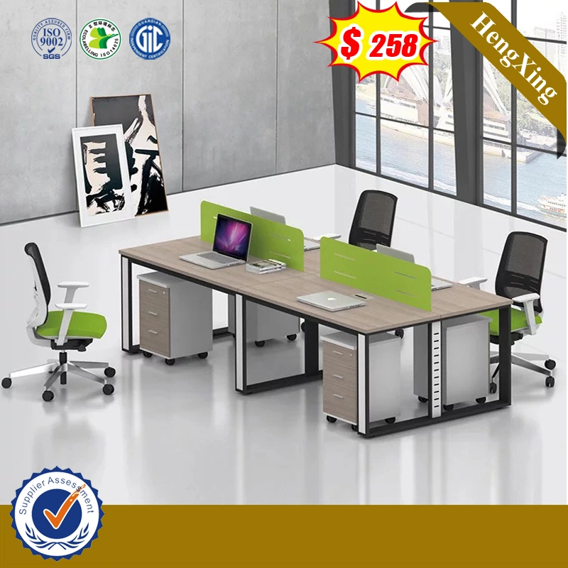 Chinese 4 Seats Workstation Modern MFC MDF Wooden Office Furniture Partition