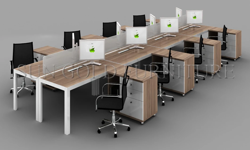 Open Space Desking System/Office Workstation Table with Screen Partition (SZ-WS052)