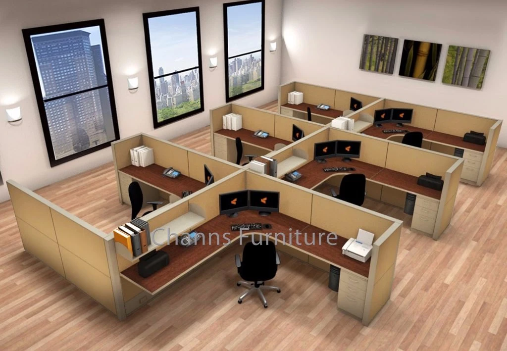 New Arrivel Office Furniture L Shape Computer Table Office Cubicle (CAS-W41227)
