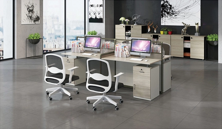 Modern Elegant Melamine Staff Workstation Office Table Partition