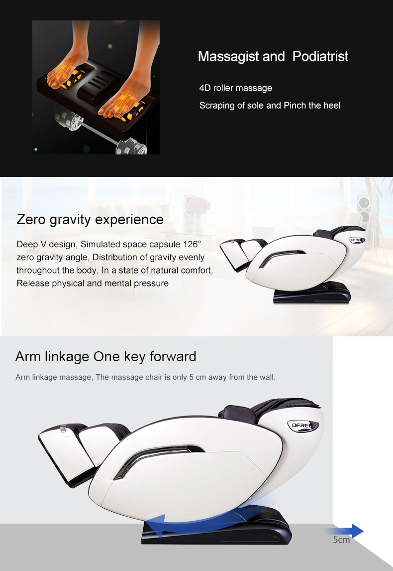 Full Body Zero Gravity Shiatsu Foot Massage Chair with Bluetooth Function