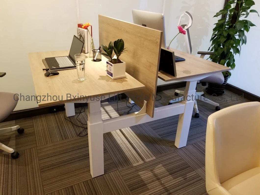 Dual Motor 4 Legs Electric Height Adjustable Desk Office Furniture