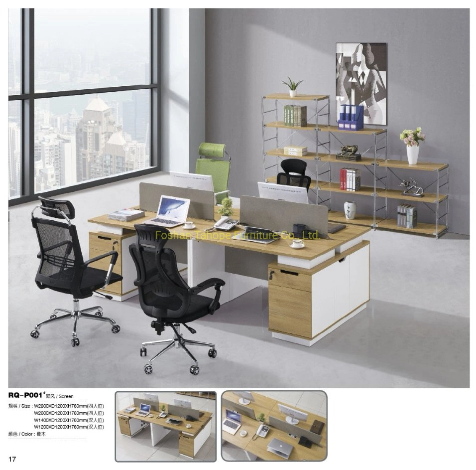 Pratical Office Desk Partition 4 Seats or 2 Seats Staff Workstation