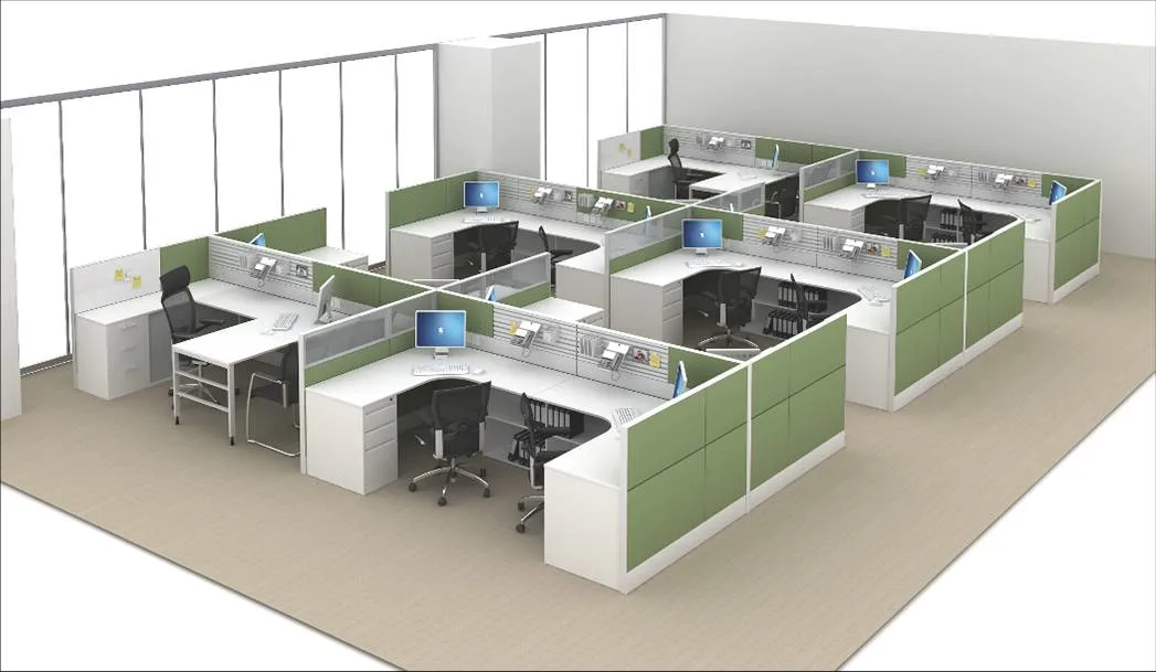 Modern Manufacturer H Shape Office Cubicle Office Workstation Modular Office Desk System