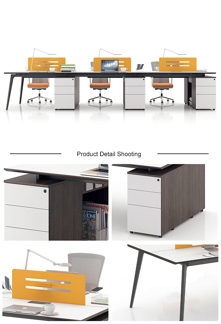 Writing Desk 6 Seat Cubicle Office Desk Modern Workstation Partition Office Furniture