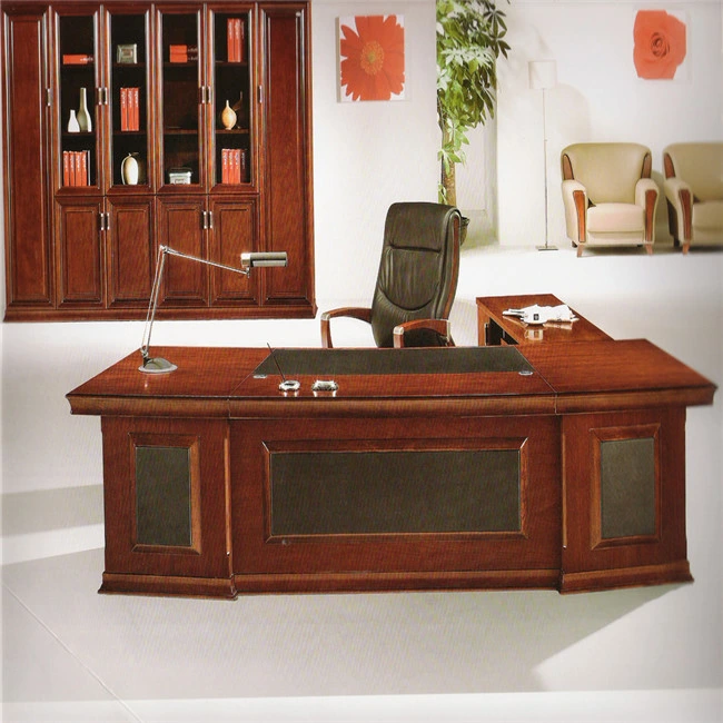 Classic Office Table L Shape Veneer/Paper Table Office Desk