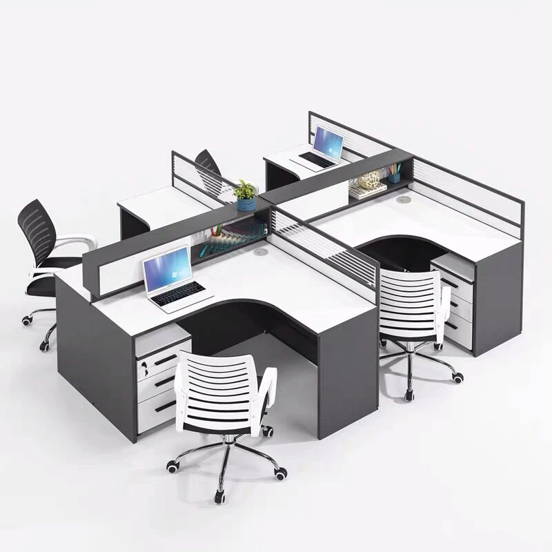 Modern 4 Seater Office Cubicle Office Desk Computer Desk Office Workstation