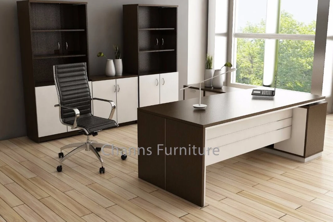 Popular Design Office Furniture L Shape Office Desk, Executive Table (CAS-D41209)