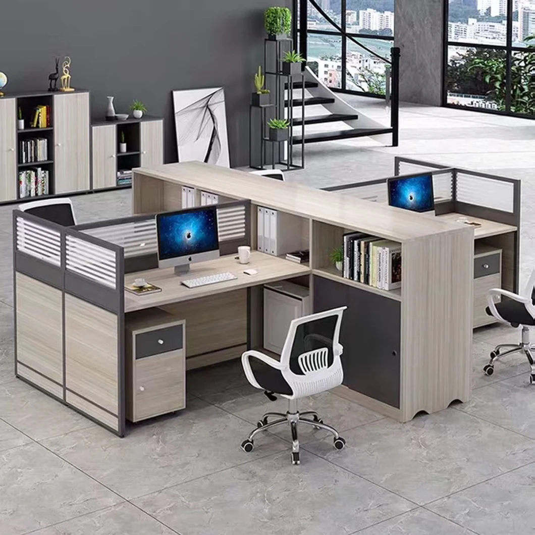 (SZ-WSR135) Foshan Workstation Desktop PC 4 Seater Desk Office Workstation