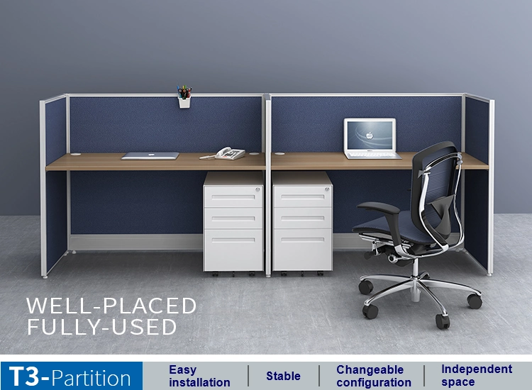 Space Saving High Quality Office Furniture 2 Person Office Workstation for Small Office