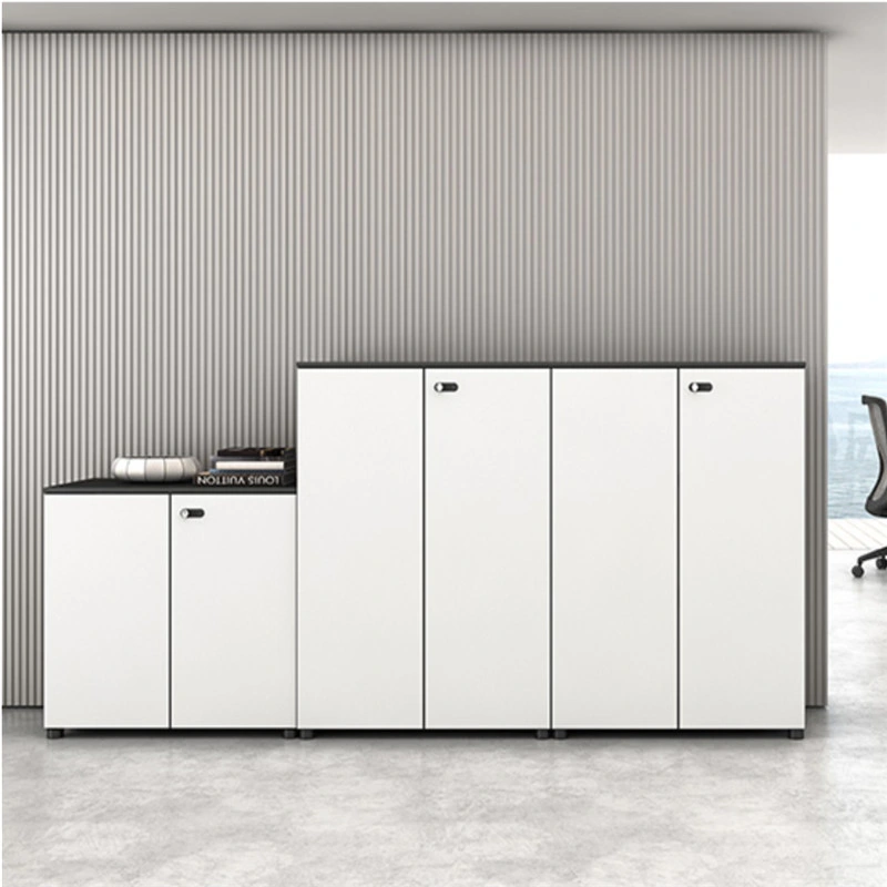 Lower Office Storage Cabinet with 2 Shelf, Two-Tone Grey