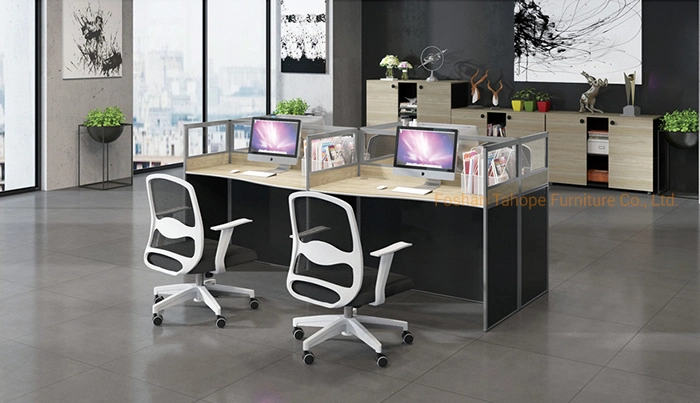 Modern Curve Edge Office Furniture Workstation Project Office Partition Table