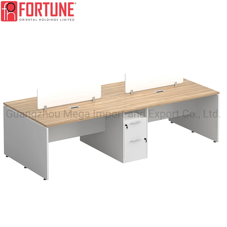 4 Seater Office Workstation Desk with Partition