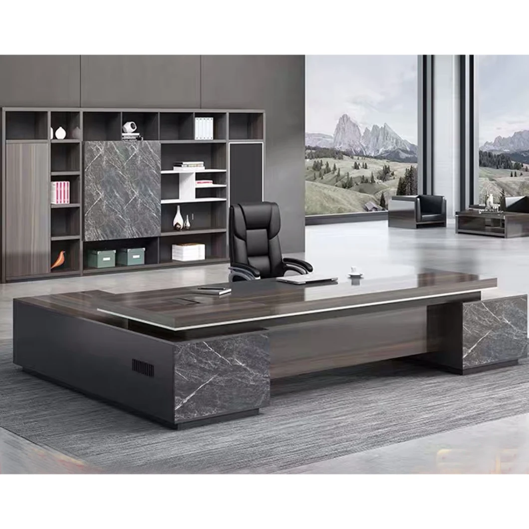 Luxury Foshan Custom CEO Table Office Wooden Table Executive Desk Modern Office Furniture