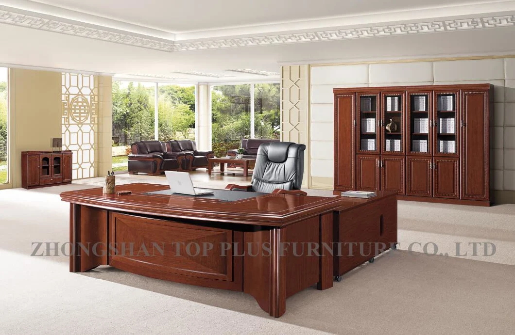 L-Shape Office Veneer/Paper Desk Executive Table Furniture (A-3224)