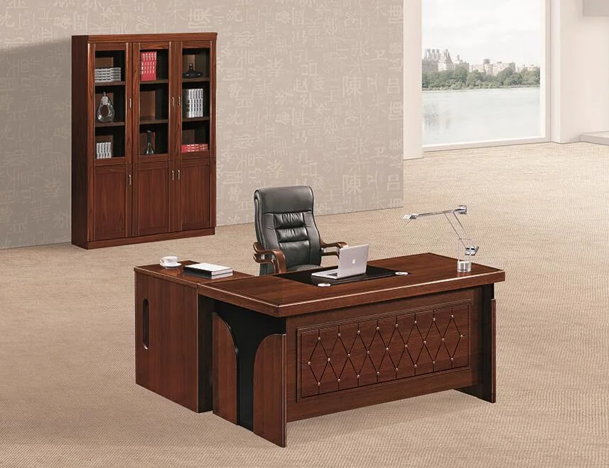 Popular 1.6m Office Table Executive Desk Wood Veneer/Paper Furniture (A063#)