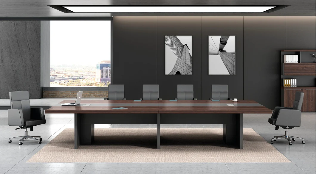 Modern Manager Executive Desk Work Table for Office Furniture with Side Cabinet
