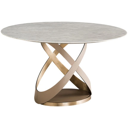 Italian Luxury Design Heteroideus X Table Leg Large Round Table for Commercial Furniture