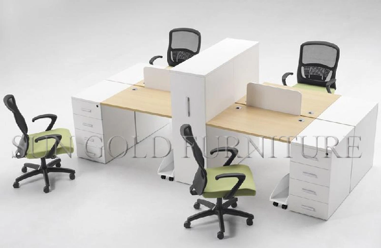 (SZ-WSL311) Good Design Wooden Office Staff Workstation 4 Seats Office Partition