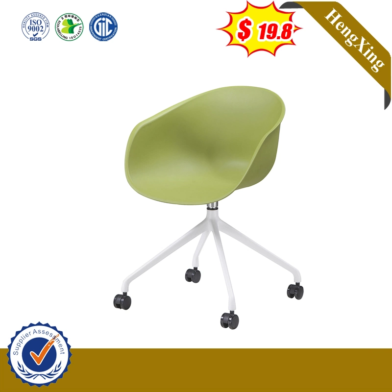 Modern Plastic Student Study Desk Coffee Shop Rolling Swivel Chair