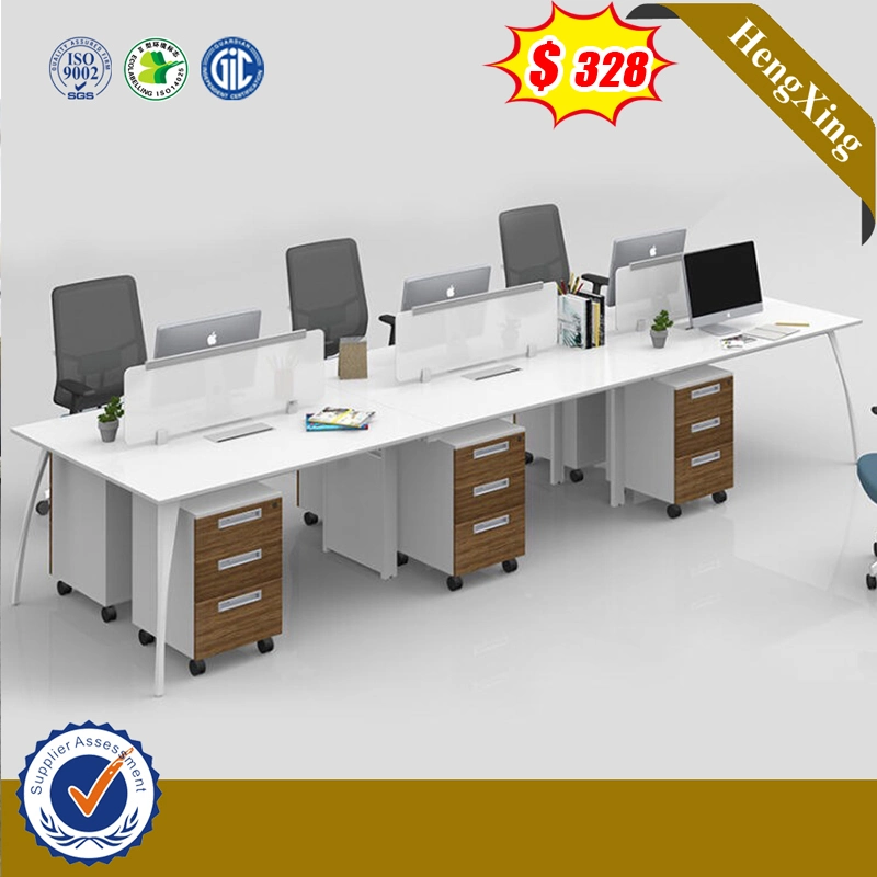 Loft Market MDF Office Furniture White Color Office Furniture Clerk Desk Table (HX-6M094)
