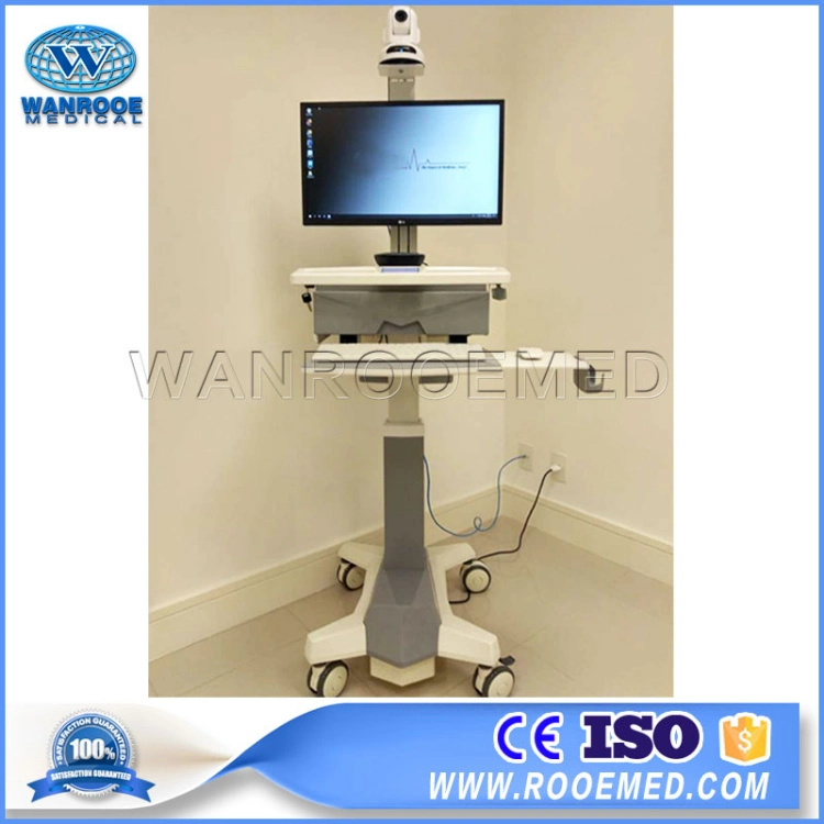 Bwt-006 Height Adjustable Hospital Mobile Nurse Station Workstation Computer Cart with Dual Display