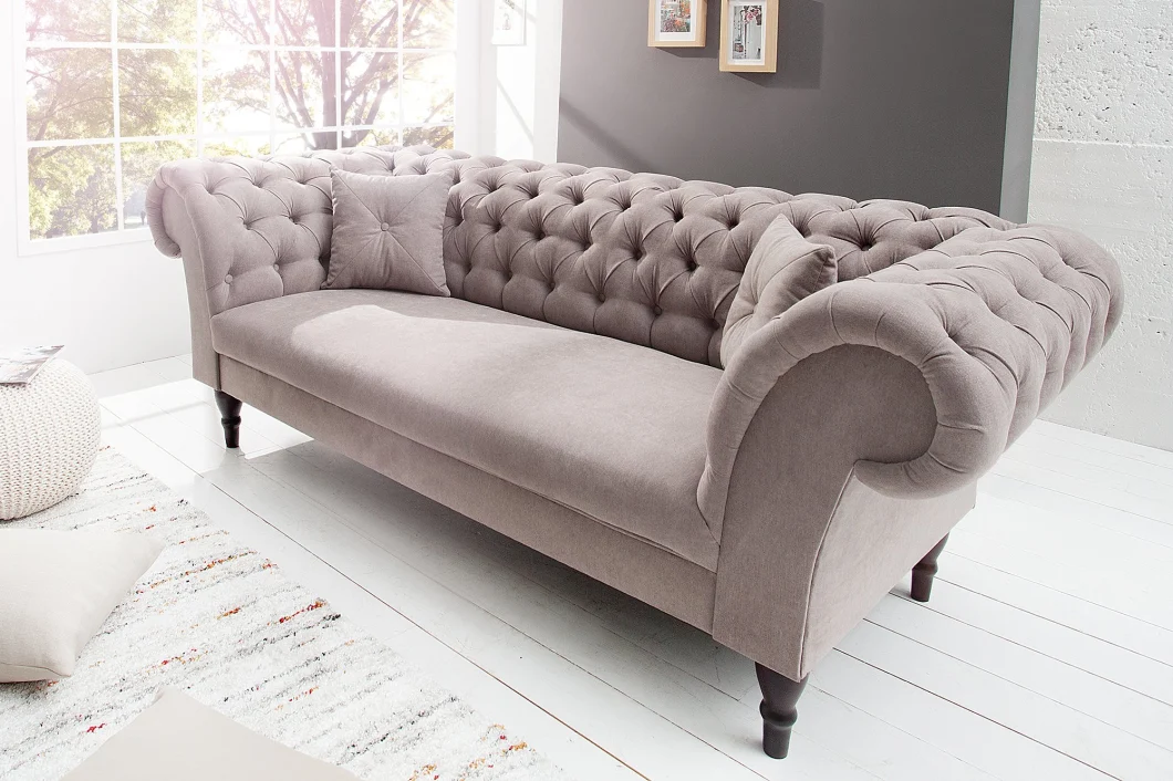 Classic European Style Fabric Sofa Sponge Sofa Armrest Sofa Middle Back Sofa Modern Furniture