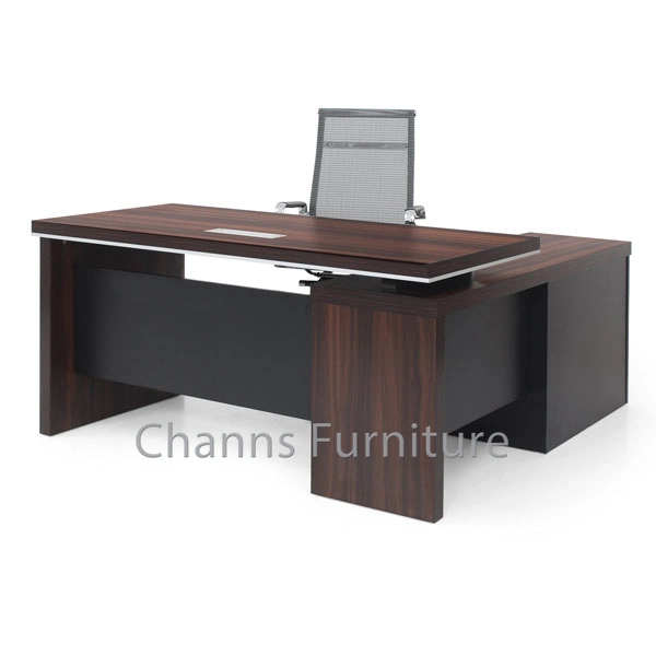 Modern Furniture Melamine Executive Table MDF Wooden L Shape Antique Style Office Desk (CAS-D18503)