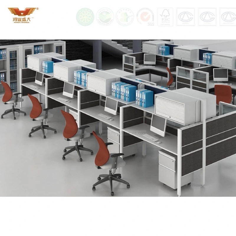 Straight Line Design Call Center Office Small Desk Workstation (HY-232)