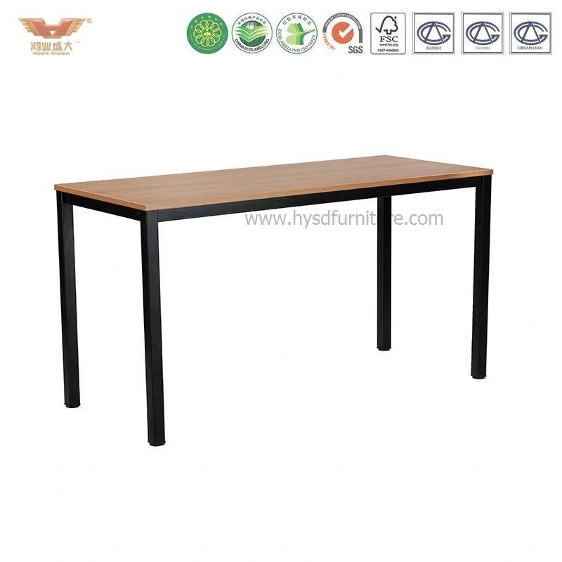 Office Furniture Simple Wooden Study Table with Metal Legs (HYSD-03)