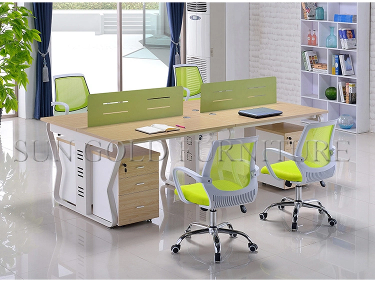 (SZ-WSL303) Simple High Quality Office Desk Staff Workstation 6 Persons Office Partition