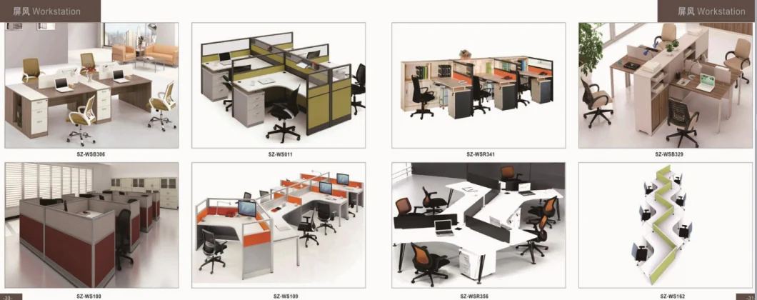 Fashionable White Work Desk Partition in Cross Workstation Design (SZ-WS521)