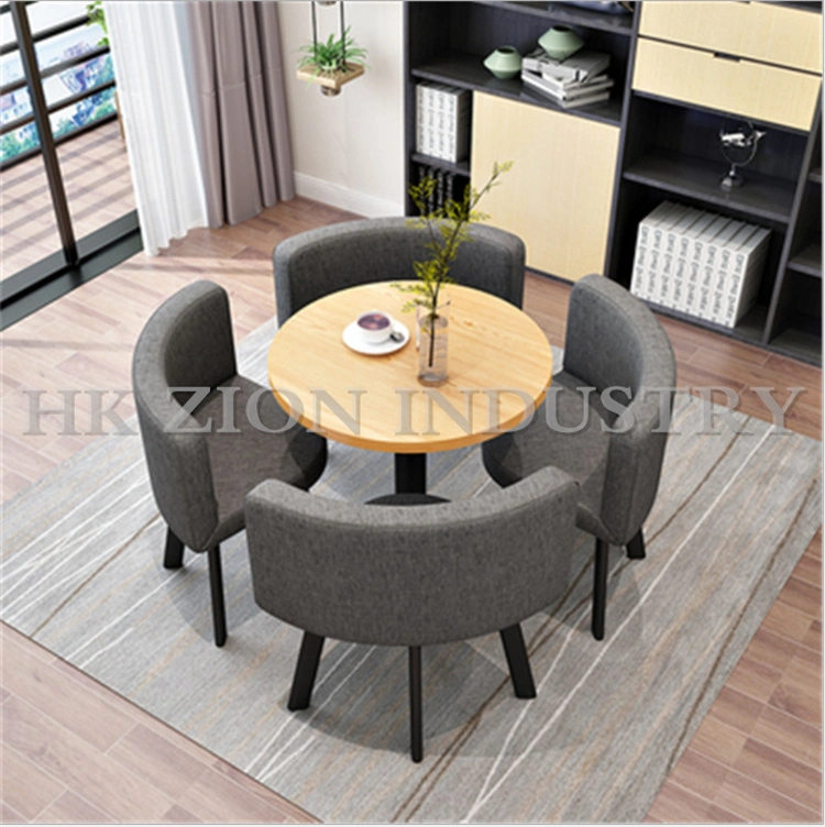 Natural Walnut Wood Conference Table Office Leather Chairs and Round Tables Office Meeting Wooden Coffee Table Home Office Desk Negotiating Table