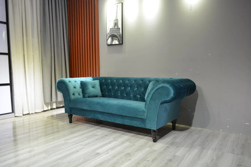 Classic European Style Fabric Sofa Couch Bench Wood Frame Sofa High Quality Sofa Sofa Furniture