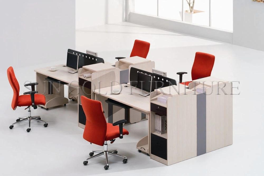 (SZ-WS373) Open Wooden Office Cubicle 4 Seat Office Workstation