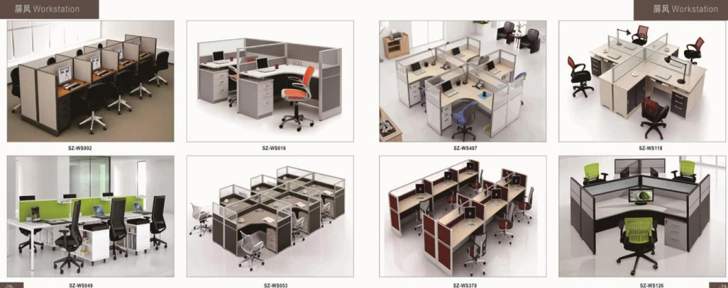 Popular Office Staff Workstation New Design L Shape Partition (SZ-WS352)