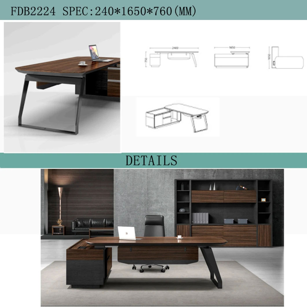 High Quality Wooden Office Desk with Steady Leg Venta De Muebles L Shape Office Executive Desk